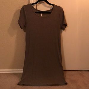 Light brown T-shirt dress